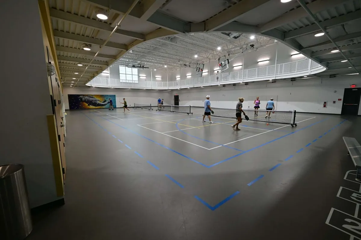 The community roller rink mid-session